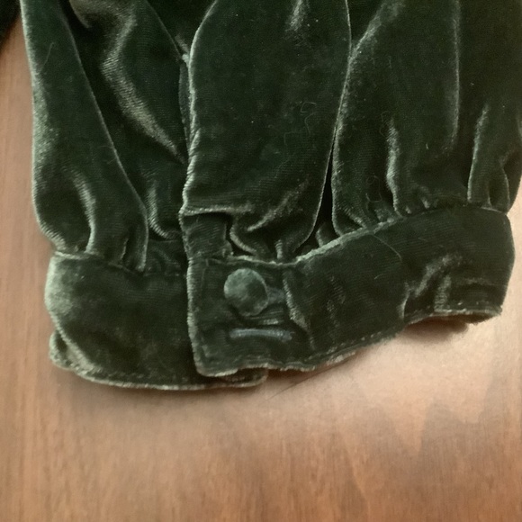 Madewell Velvet Wrap Blouse in Rich Green Size Medium - Picture 13 of 13